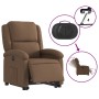 Sillón eléctrico reclinable elevable de tela marrón de , Sillones - Ref: Foro24-3204192, Precio: 312,52 €, Descuento: %