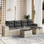 Set de sofás de jardín 6 pzas y cojines ratán sintético gris de , Conjuntos de jardín - Ref: Foro24-3264408, Precio: 379,88 €...