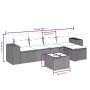 Set de sofás de jardín 6 pzas y cojines ratán sintético gris de , Conjuntos de jardín - Ref: Foro24-3264408, Precio: 379,88 €...