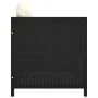 3-teilige Gartensofas und schwarze synthetische Rattankissen von vidaXL, Modulare Sofas für den Außenbereich - Ref: Foro24-31...