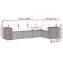 Set de sofás jardín y cojines 5 pzas ratán sintético gris claro de , Sofás modulares de exterior - Ref: Foro24-3222531, Preci...
