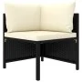 4-piece garden sofa set and black synthetic rattan cushions by vidaXL, Modular outdoor sofas - Ref: Foro24-313518, Price: 191...