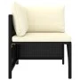 4-piece garden sofa set and black synthetic rattan cushions by vidaXL, Modular outdoor sofas - Ref: Foro24-313518, Price: 191...