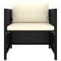 4-piece garden sofa set and black synthetic rattan cushions by vidaXL, Modular outdoor sofas - Ref: Foro24-313518, Price: 191...