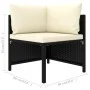 4-piece garden sofa set and black synthetic rattan cushions by vidaXL, Modular outdoor sofas - Ref: Foro24-313518, Price: 191...
