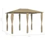 Cenador con cubiertas de postes taupé 3x4x2,6 m 160 g/m² de vidaXL, Carpas y cenadores - Ref: Foro24-313612, Precio: 182,15 €...