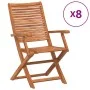 Sillas de jardín reclinables 8 uds madera maciza de acacia de , Sillas de jardín - Ref: Foro24-3214476, Precio: 586,16 €, Des...