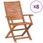 Sillas de jardín reclinables 8 uds madera maciza de acacia de , Sillas de jardín - Ref: Foro24-3214476, Precio: 606,78 €, Des...