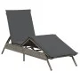 Liegestuhl mit synthetischem Rattan und grauem Kissen von , Liegen - Ref: Foro24-4002703, Preis: 144,21 €, Rabatt: %