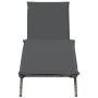 Tumbona con cojín ratán sintético con cojín gris de , Tumbonas - Ref: Foro24-4002703, Precio: 146,87 €, Descuento: %