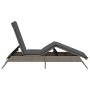 Tumbona con cojín ratán sintético con cojín gris de , Tumbonas - Ref: Foro24-4002703, Precio: 146,87 €, Descuento: %