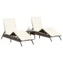Tumbonas con cojines 2 unidades ratán sintético marrón de , Tumbonas - Ref: Foro24-3261579, Precio: 280,09 €, Descuento: %
