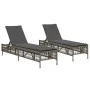 Tumbonas con cojines 2 unidades ratán sintético gris de , Tumbonas - Ref: Foro24-3261598, Precio: 278,20 €, Descuento: %