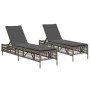 Tumbonas con cojines 2 unidades ratán sintético gris de , Tumbonas - Ref: Foro24-3261598, Precio: 283,42 €, Descuento: %