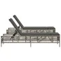 Tumbonas con cojines 2 unidades ratán sintético gris de , Tumbonas - Ref: Foro24-3261598, Precio: 278,20 €, Descuento: %