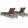 Tumbonas con cojines 2 unidades ratán sintético gris de , Tumbonas - Ref: Foro24-3261598, Precio: 283,42 €, Descuento: %