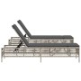 Tumbonas con cojines 2 unidades ratán sintético gris claro de , Tumbonas - Ref: Foro24-3261601, Precio: 283,42 €, Descuento: %