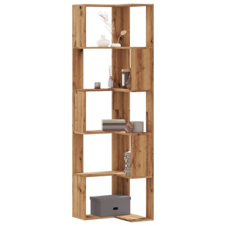 Estantería esquina 5 niveles madera roble artisan 50x50x179 cm de , Librerías y estanterías - Ref: Foro24-852590, Precio: 83,...