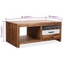 Mesa de centro de madera maciza de acacia 90x50x37,5 cm en Mesas de centro | Comprar online en Foru.es