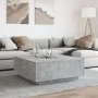 Mesa de centro con Infinity LED gris hormigón 100x100x40 cm de , Mesas de centro - Ref: Foro24-3284045, Precio: 208,36 €, Des...