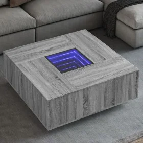 Mesa de centro con Infinity LED gris Sonoma 100x100x40 cm de , Mesas de centro - Ref: Foro24-3284047, Precio: 200,29 €, Descu...