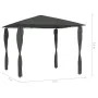 Cenador con cubiertas de postes antracita 3x3x2,6 m 160 g/m² de vidaXL, Carpas y cenadores - Ref: Foro24-313607, Precio: 189,...