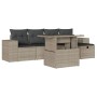 Set de sofás de jardín 6 pzas y cojines ratán sintético gris de , Conjuntos de jardín - Ref: Foro24-3275292, Precio: 436,21 €...
