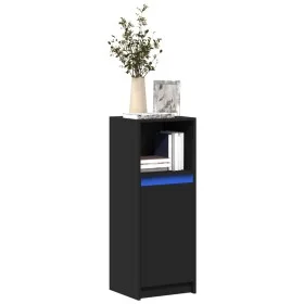 Aparador con luz LED madera de ingeniería negro 38x34x100 cm de , Aparadores - Ref: Foro24-852167, Precio: 59,81 €, Descuento: %