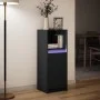 Aparador con luz LED madera de ingeniería negro 38x34x100 cm de , Aparadores - Ref: Foro24-852167, Precio: 59,81 €, Descuento: %
