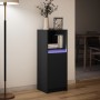 Aparador con luz LED madera de ingeniería negro 38x34x100 cm de , Aparadores - Ref: Foro24-852167, Precio: 63,17 €, Descuento: %