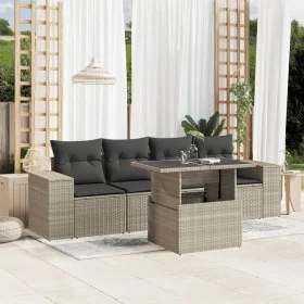 Set de sofás jardín y cojines 5 pzas ratán sintético gris claro de , Conjuntos de jardín - Ref: Foro24-3268992, Precio: 402,5...