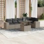 Set de sofás de jardín 7 pzas con cojines ratán PE gris claro de , Conjuntos de jardín - Ref: Foro24-3269182, Precio: 558,81 ...
