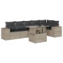 Set de sofás de jardín 7 pzas con cojines ratán PE gris claro de , Conjuntos de jardín - Ref: Foro24-3269182, Precio: 558,81 ...