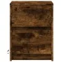 Mesita de noche con luces LED madera ingeniería roble ahumado de , Mesitas de noche - Ref: Foro24-852041, Precio: 47,32 €, De...