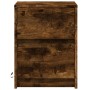 Mesita de noche con luces LED madera ingeniería roble ahumado de , Mesitas de noche - Ref: Foro24-852041, Precio: 47,92 €, De...