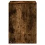 Mesita de noche con luces LED madera ingeniería roble ahumado de , Mesitas de noche - Ref: Foro24-852041, Precio: 47,32 €, De...