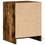 Mesita de noche con luces LED madera ingeniería roble ahumado de , Mesitas de noche - Ref: Foro24-852041, Precio: 47,32 €, De...