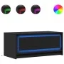 Black engineered wood coffee table with LED lights by , Coffee table - Ref: Foro24-851985, Price: 109,26 €, Discount: %