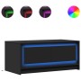 Mesa de centro con luces LED madera de ingeniería negra de , Mesas de centro - Ref: Foro24-851985, Precio: 115,77 €, Descuent...