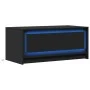 Mesa de centro con luces LED madera de ingeniería negra de , Mesas de centro - Ref: Foro24-851985, Precio: 109,26 €, Descuent...
