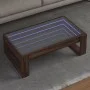 Mesa de centro con Infinity LED marrón roble 90x53x30 cm de , Mesas de centro - Ref: Foro24-847643, Precio: 99,99 €, Descuent...