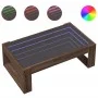 Mesa de centro con Infinity LED marrón roble 90x53x30 cm de , Mesas de centro - Ref: Foro24-847643, Precio: 99,99 €, Descuent...