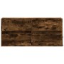 Mueble de TV de pared con luces LED roble ahumado 100x31x45 cm de , Muebles TV - Ref: Foro24-852296, Precio: 75,53 €, Descuen...