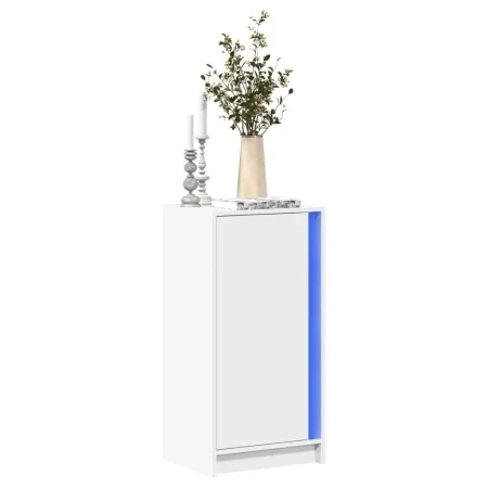 Aparador con luces LED madera ingeniería blanco 42,5x34x85 cm de , Aparadores - Ref: Foro24-852138, Precio: 55,24 €, Descuent...