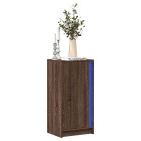 Aparador con LED madera ingeniería marrón roble 42,5x34x85 cm de , Aparadores - Ref: Foro24-852144, Precio: 60,09 €, Descuent...