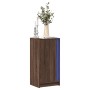 Aparador con LED madera ingeniería marrón roble 42,5x34x85 cm de , Aparadores - Ref: Foro24-852144, Precio: 60,09 €, Descuent...