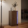 Aparador con LED madera ingeniería marrón roble 42,5x34x85 cm de , Aparadores - Ref: Foro24-852144, Precio: 60,09 €, Descuent...