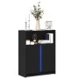 Aparador con LED madera de ingeniería negro 77x34x100 cm de , Aparadores - Ref: Foro24-852146, Precio: 85,12 €, Descuento: %