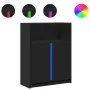 Aparador con LED madera de ingeniería negro 77x34x100 cm de , Aparadores - Ref: Foro24-852146, Precio: 85,12 €, Descuento: %