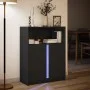 Aparador con LED madera de ingeniería negro 77x34x100 cm de , Aparadores - Ref: Foro24-852146, Precio: 85,12 €, Descuento: %